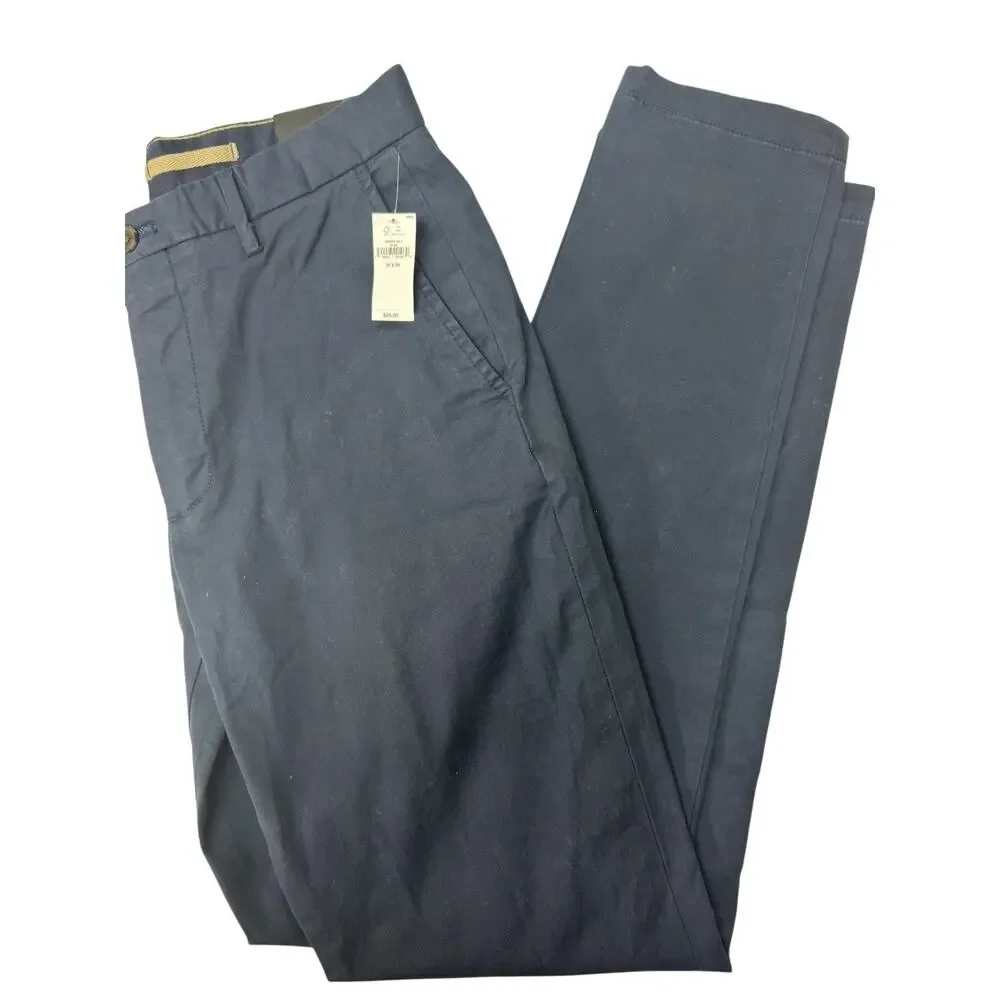 Banana Republic Chino Pants 31x34 Skinny Fit Navy Stretch NWT Men‎
